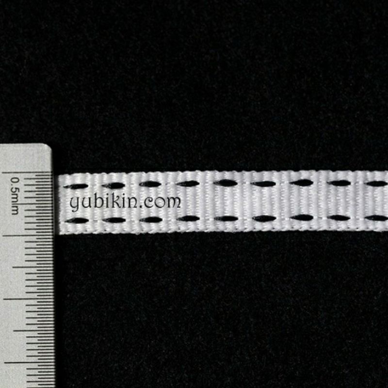 

1 Meter Pita Bis Ban 1cm Putih Bintik Hitam 2 Sisi