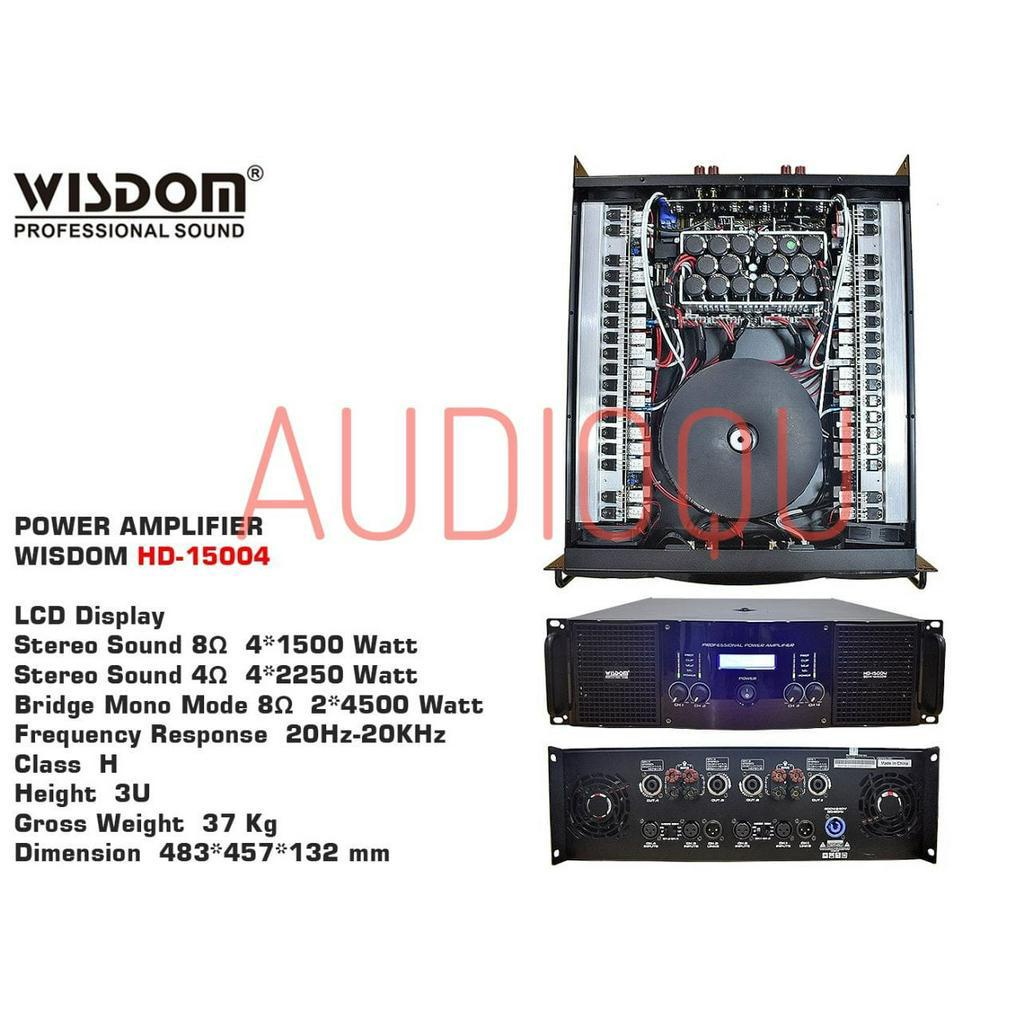 POWER WISDOM HD15004 4 CHANNEL POWER AMPLIFIER WISDOM HD-15004