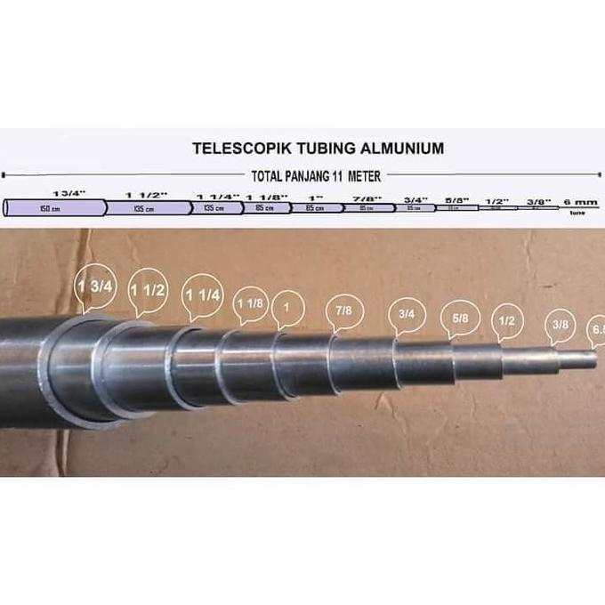 Pipa Alumunium Mf Alkan Tubing 1-3/4" Special Untuk Antenna