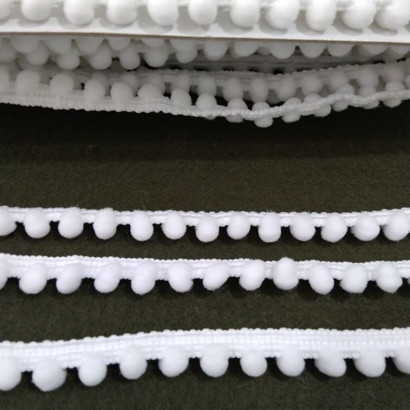 renda baso | rend pompom | renda pompom meteran