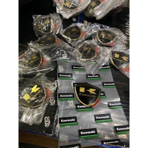 Emblem Stiker Sticker LOGO Timbul 3D KAWASAKI KAZE ATHELETE BLITZ  EDGE ZX 130
