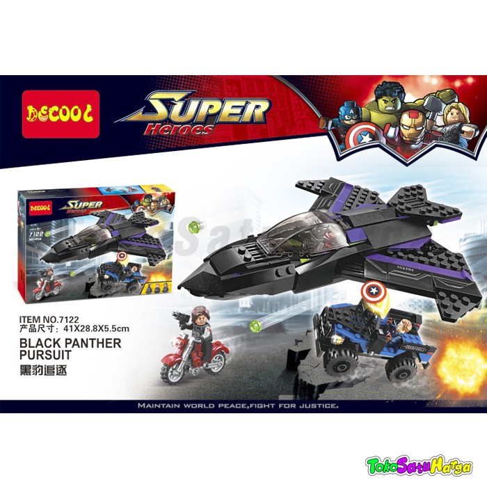 Brick Decool 7122 Captain America Civil Wars Black Panther Pursuit