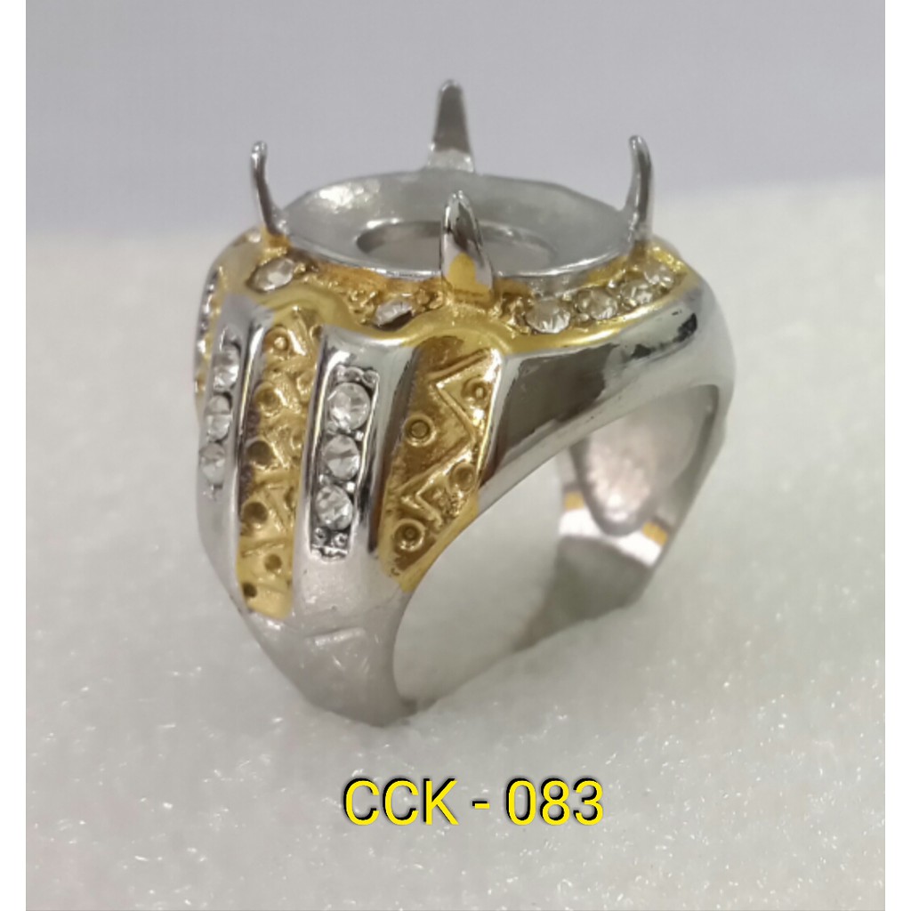 Ring Cincin Titanium Import ikat batu akik per codi DICS 50% cck-083