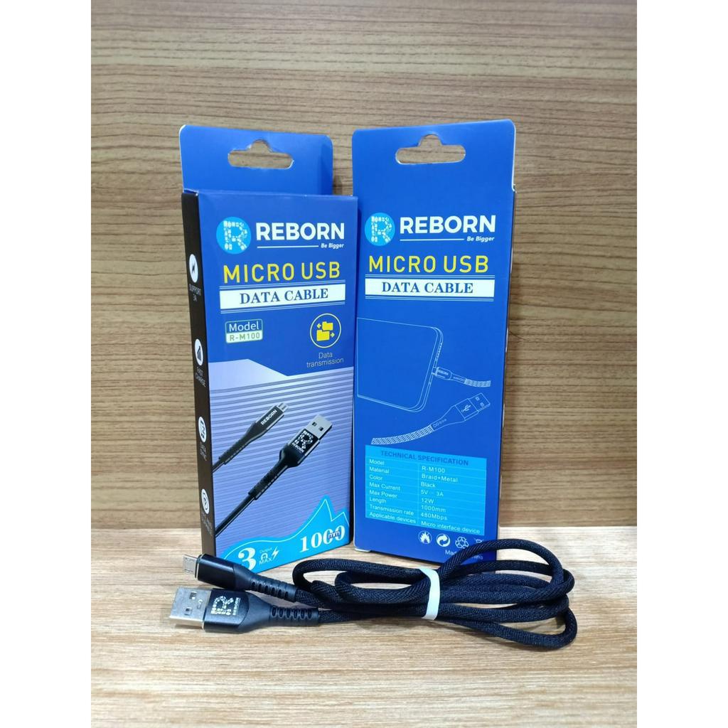 Reborn R-M100 Kabel Data Usb Micro Fast Charging 3.0A 1M