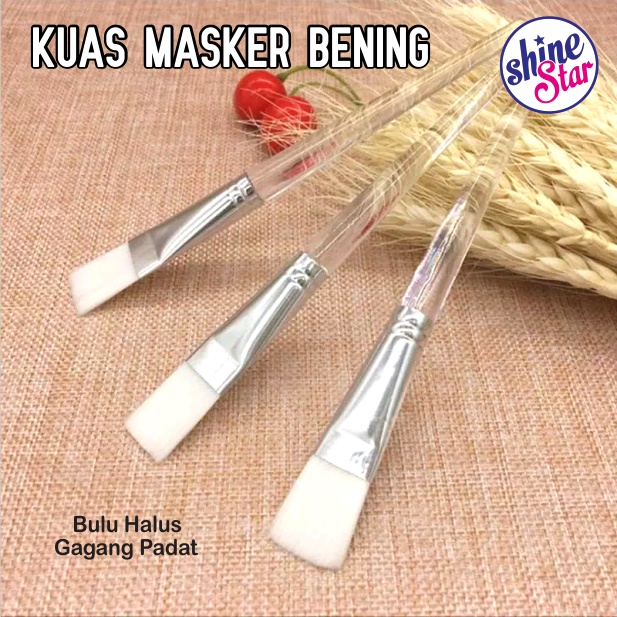 SHINE STAR - Kuas Masker Make Up Bening - Alat Makeup Brush Makeup Premium Berkualitas - 1 Pcs