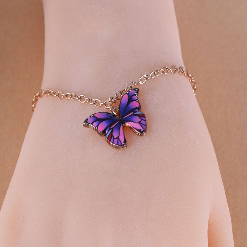 Gelang Wanita Aesthetic Necklce Butterfly Multicollor