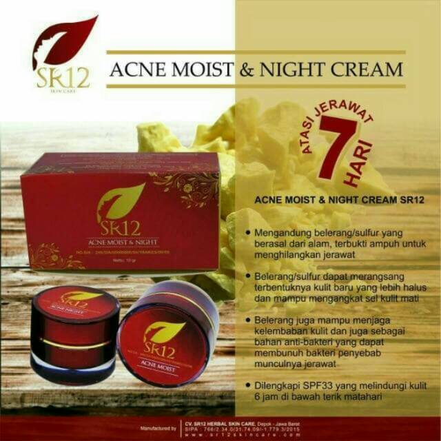 Acne Moist Sr12 Krim Penghilang Jerawat Bekas Jerawat Shopee Indonesia