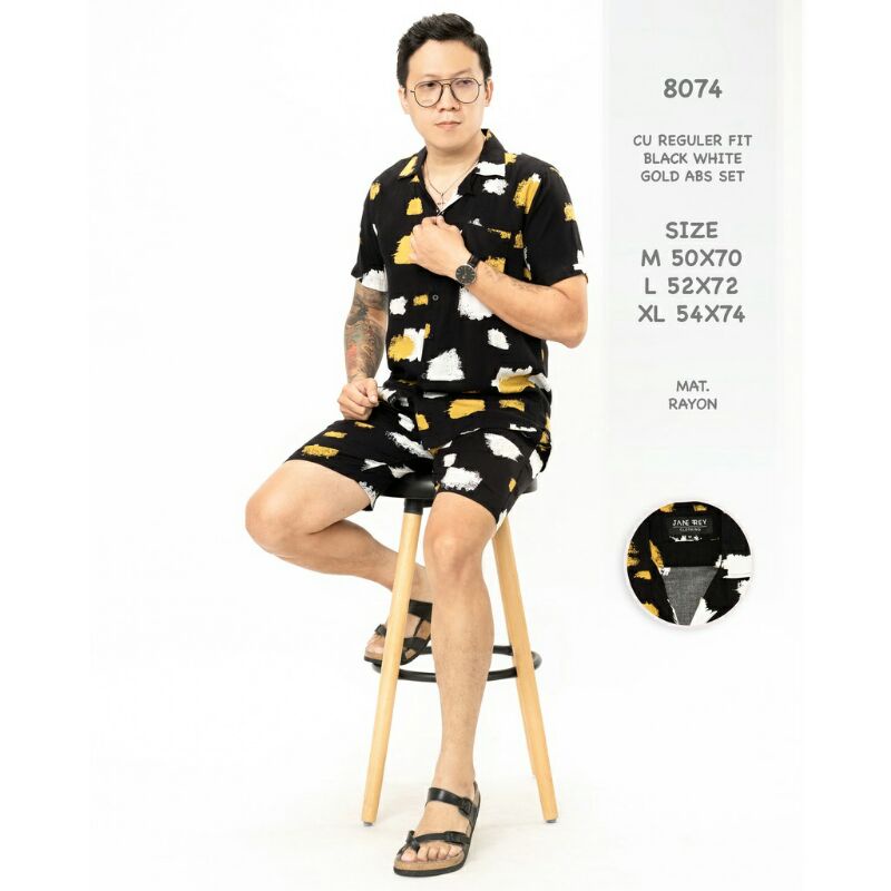 Baju setelan Tie Dye pria keren(dapat baju dan celana)