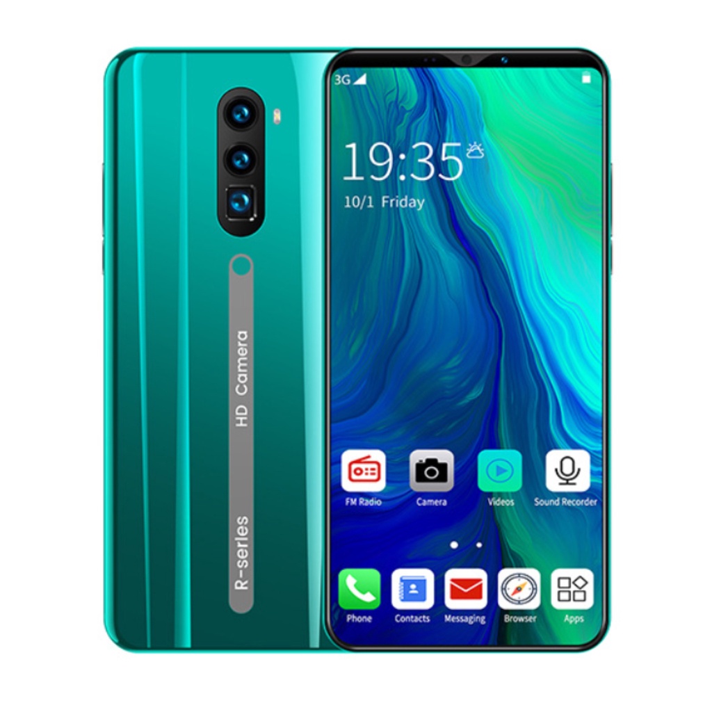 hp murah COD Pengiriman Lokal Pengiriman Cepat  Rino3 5.0 inch / Rino3 Pro 5.8 inch Android 9.0 6GB + 128G handphone murah kredit gift set+casing hp+headset  hp cicilan murah hp murah cuci gudang hp android murah  hp ram 2 gb murah hp oppo murah Black kad-Green