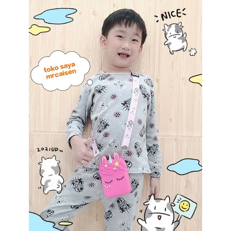 TAS JELLY anak lucu karakter biscuit kodok dino lilo unicorn fashion