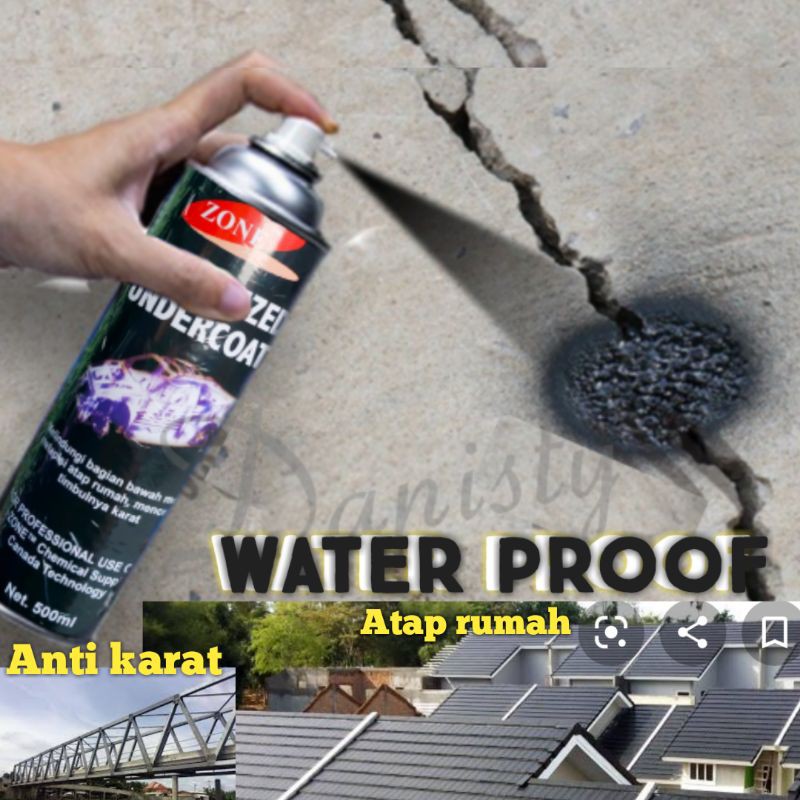 Spray Anti Bocor Atap Waterproof Pelapis Anti Karat Kolong Mobil Rubberized Undercoat Flinknote