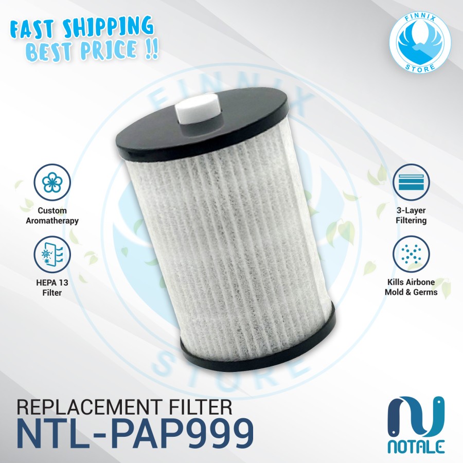 Replacement Filter HEPA H13 For Notale UVC Car Air Purifier PAP999