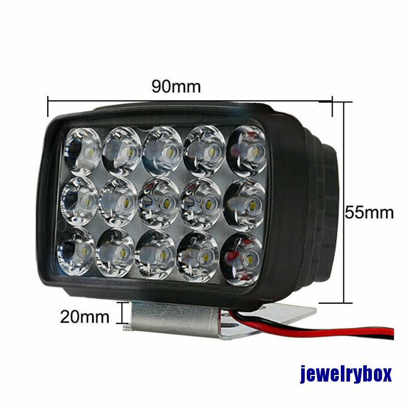 (Jewelrybox) Lampu Sorot Kabut 15-led 1000lm Untuk Atv Utv