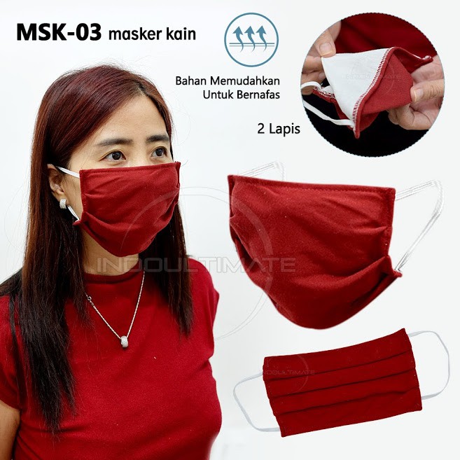 masker kain 2 lapis Anti Polusi Masker Mulut Masker Penutup Mulut Pelindung Mulut masker 2Layer/ ply