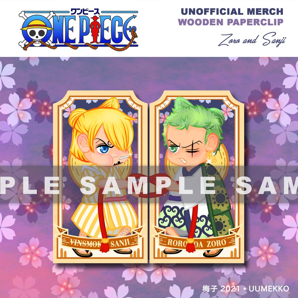 

(SOLD OUT) One Piece Wooden Paper Clip / Klip Kertas Polaroid - ZORO X SANJI