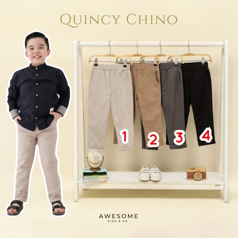 RAF AWESOME KIDS&CO Quichy Chino Celana Panjang Chinos Anak Laki-Laki Beige Milo Grey Black