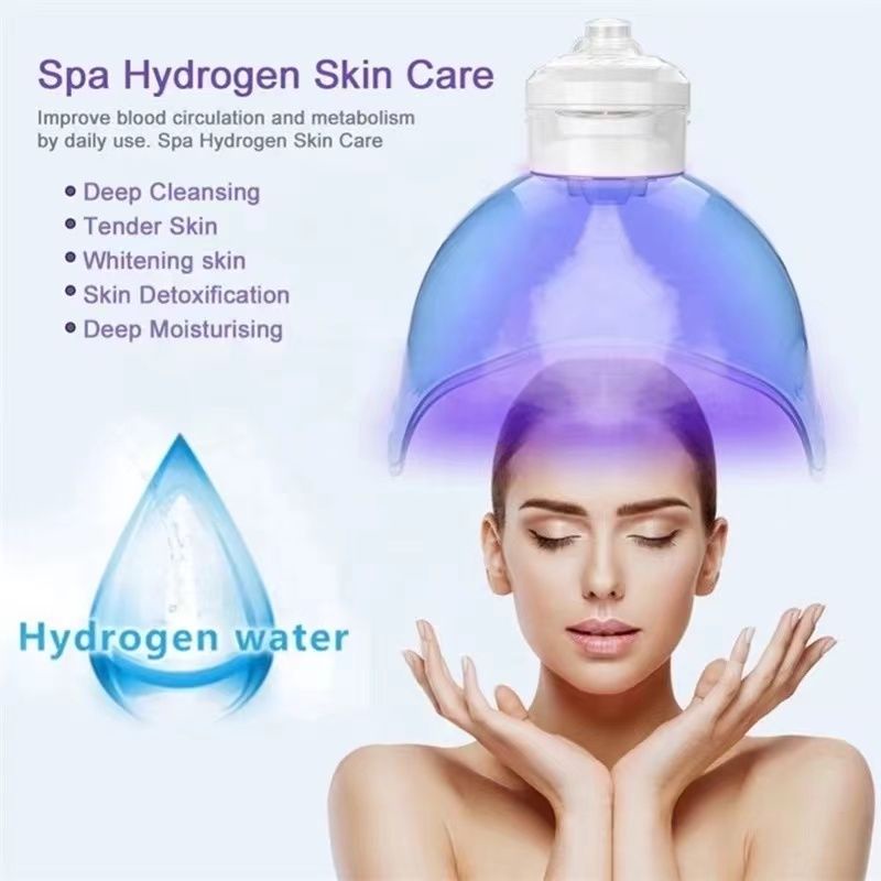 Hidrogen Masker Oksigen dengan LED 3 Warna untuk Antioksidan Perawatan Kecantikan Kulit Nano Wajah dan Kecantikan Atom