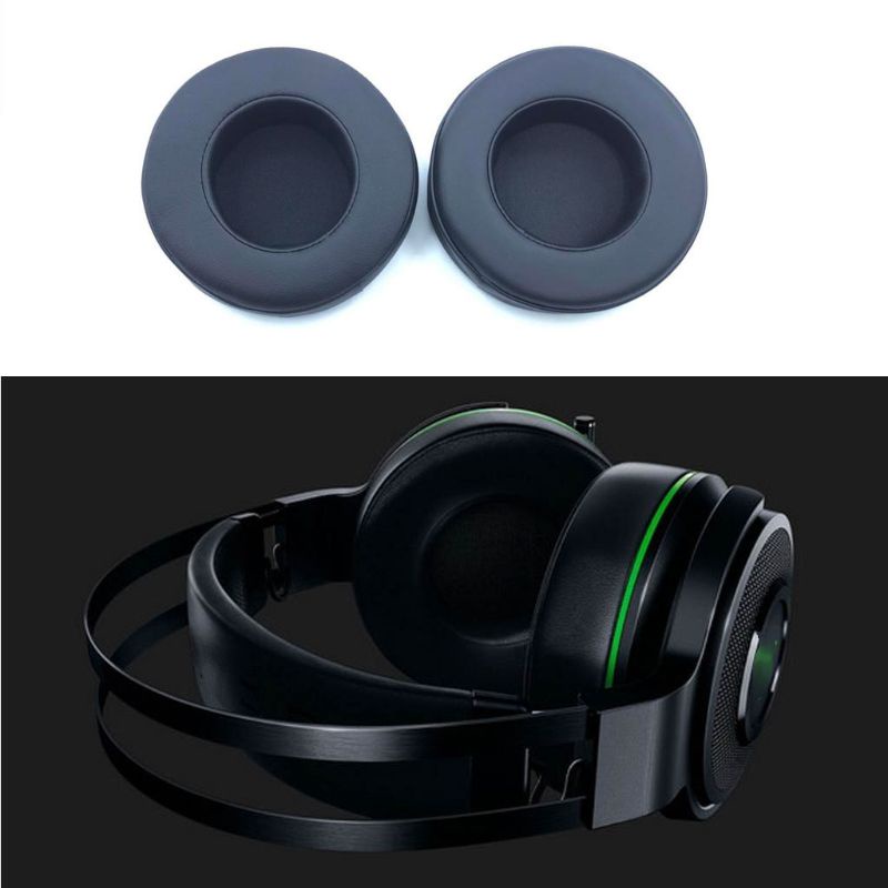 Cre 1 Pasang Bantalan Earpads Pengganti Bahan Busa + Kulit Untuk Headphone Razer Thresher Ultimate 7.1