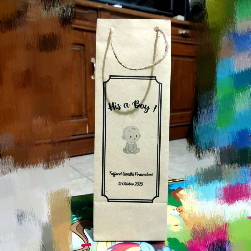 

Paper bag custom ukuran 9x9x24 (botol)