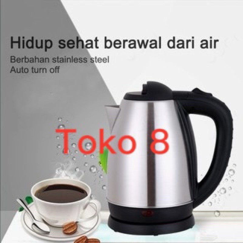 Teko Listrik 1.5L/1.8L/2L Kettle Electric  600W Pemanas Air Utk Kopi Teh /Teko Lipat Travelling