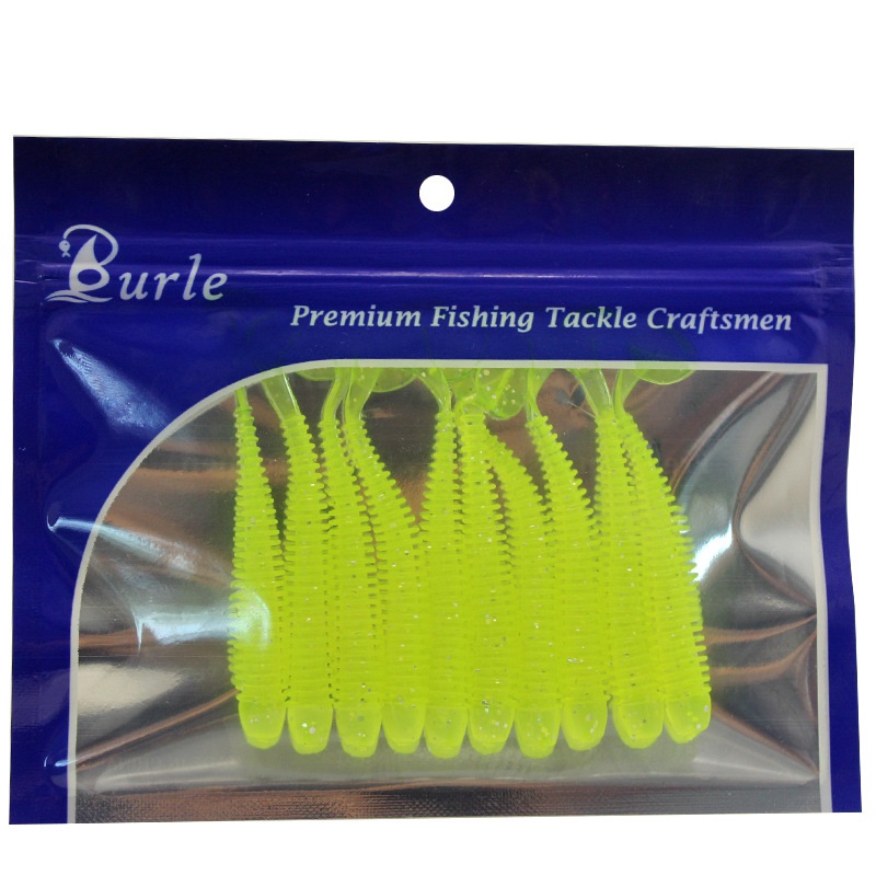 【CHECKOUT 99RP】1Pcs Softworm 5cm 0.7g Umpan Pancing Swimbait Fishing Lure Ikan Bass Wobbler Kail Memancing Luminous Softlure Bahan Karet Silikon Lembut UkuranTackle