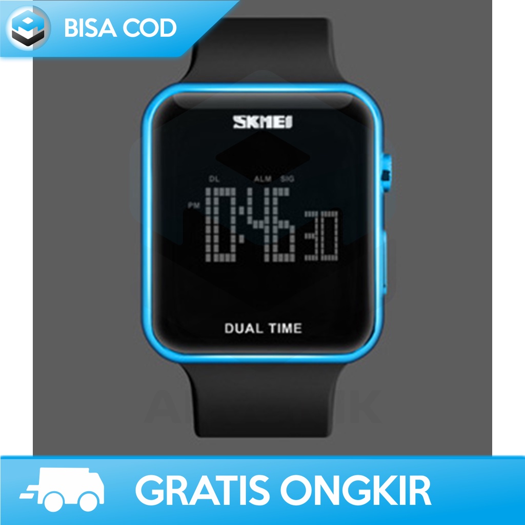 JAM TANGAN PRIA KOTAK DIGITAL LED SKMEI 1271 WATERPROOF GARANSI MURAH