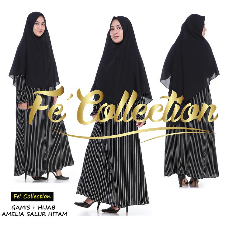 GAMIS + KHIMAR SET AMELIA SALUR monalisa gamis jumbo premium terbaru murah