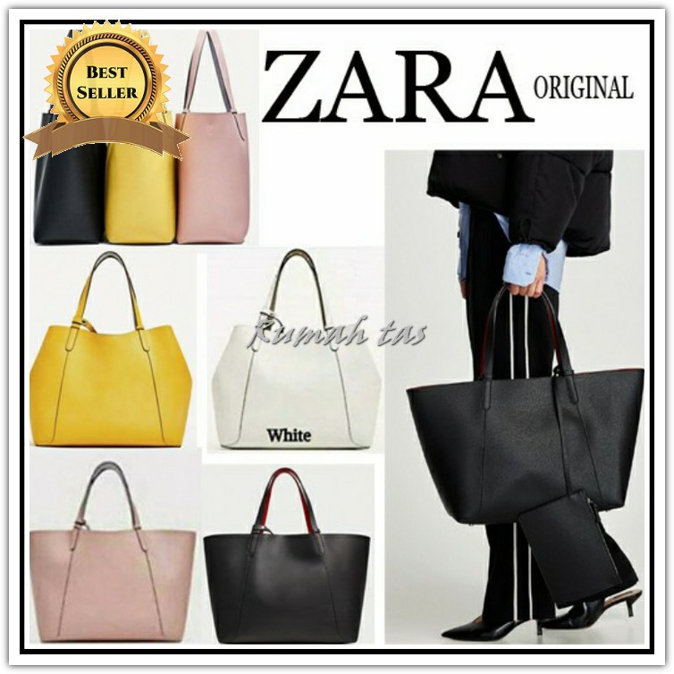 Tas wanita Zara original tote bag set dompet