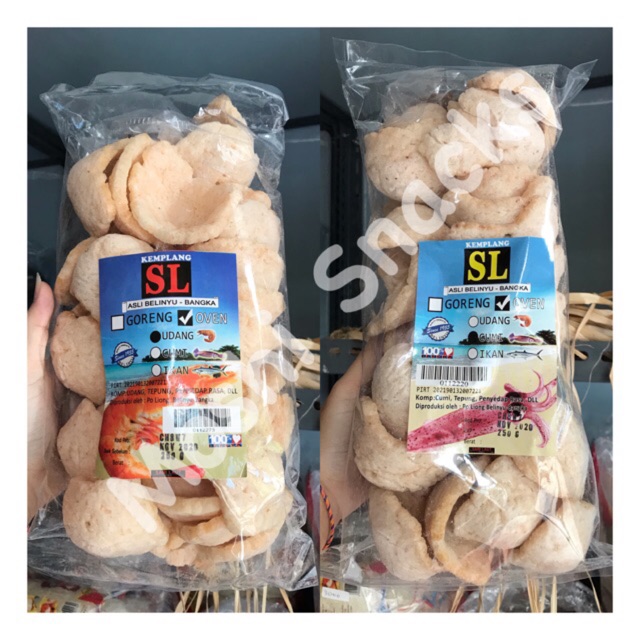 

Kemplang Bangka Oven Udang Cumi Cap SL Classic Sari Laut / Kerupuk Krupuk Asli Bangka Belinyu