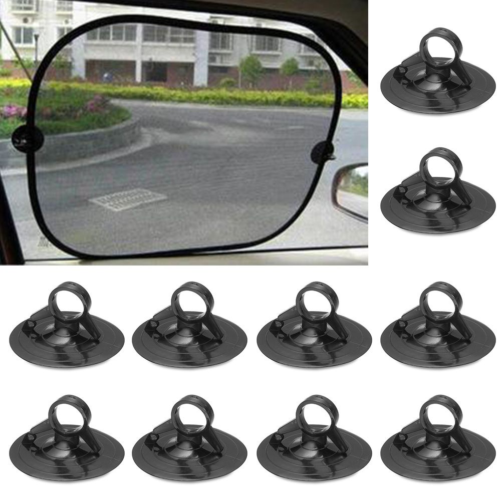 Chookey 10pcs Kait Suction Cup Bahan Karet Pvc Multi Warna Untuk Mobil / Dapur / Kamar Mandi