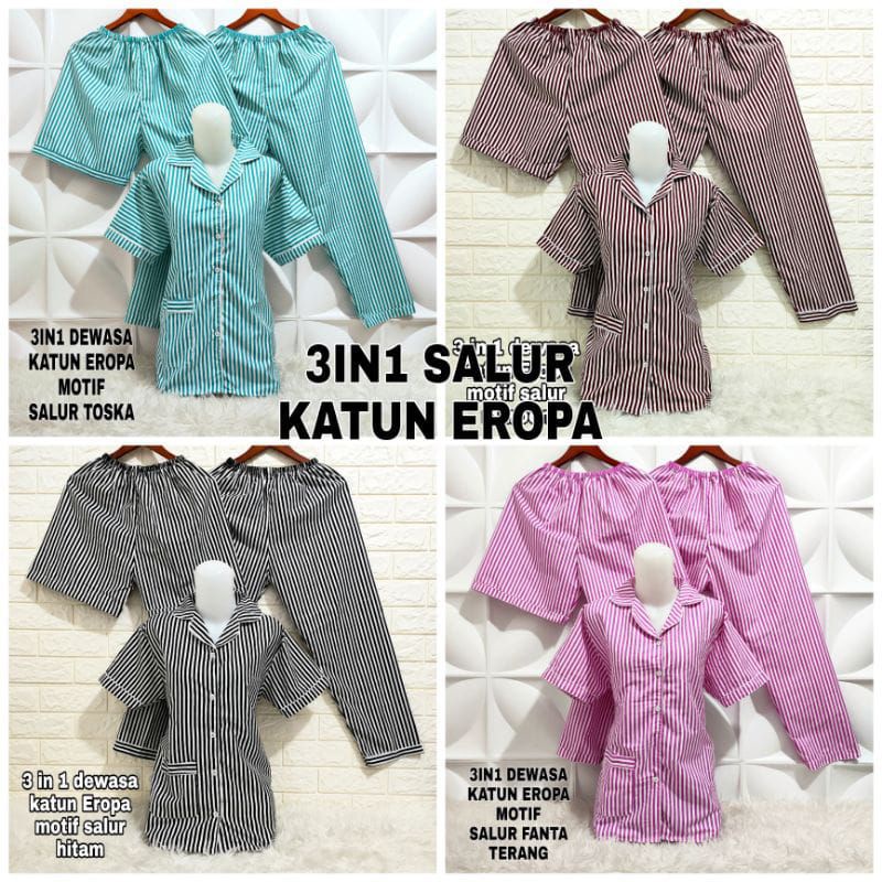 set piyama dan kimono 3in 1 sale turun harga salee salee