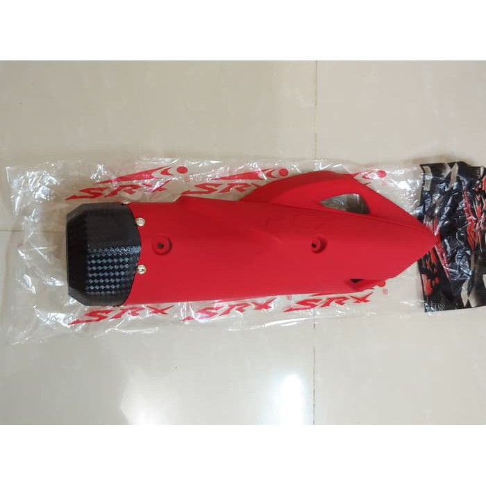 aksesoris PCX Tutup Knalpot   Cover Knalpot Pcx 2018 Lokal Merah Doff Murah