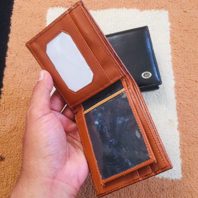 dompet lipat pria ukuran kecil (pas uang) bahan kulit sintetis #dompet #dompepria #dompetlipat