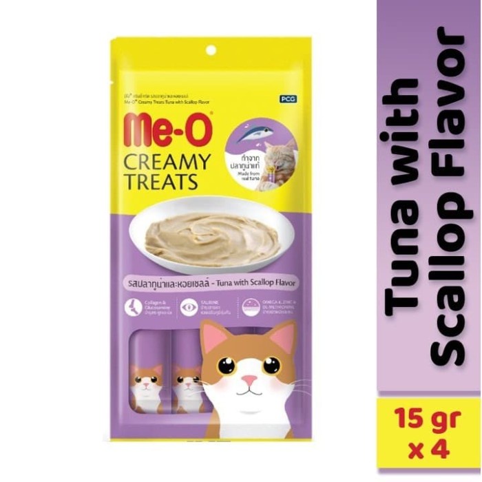 Me-O Creamy Treats Snack Kucing 1 PACK (4x15gr) / MEO Makanan Kucing