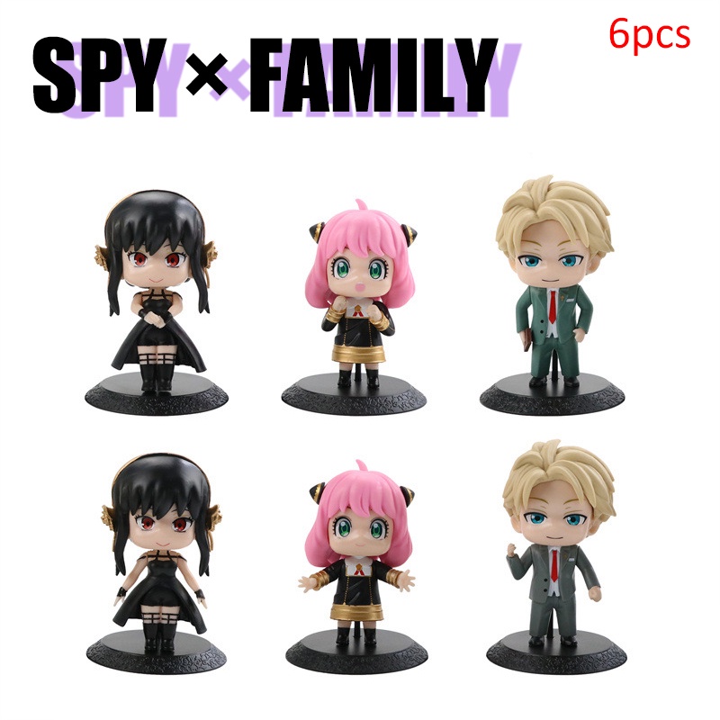 Mainan Boneka Action Figure Anime Spyxfamily 6 SPY Play House Spyx Untuk Dekorasi Kue