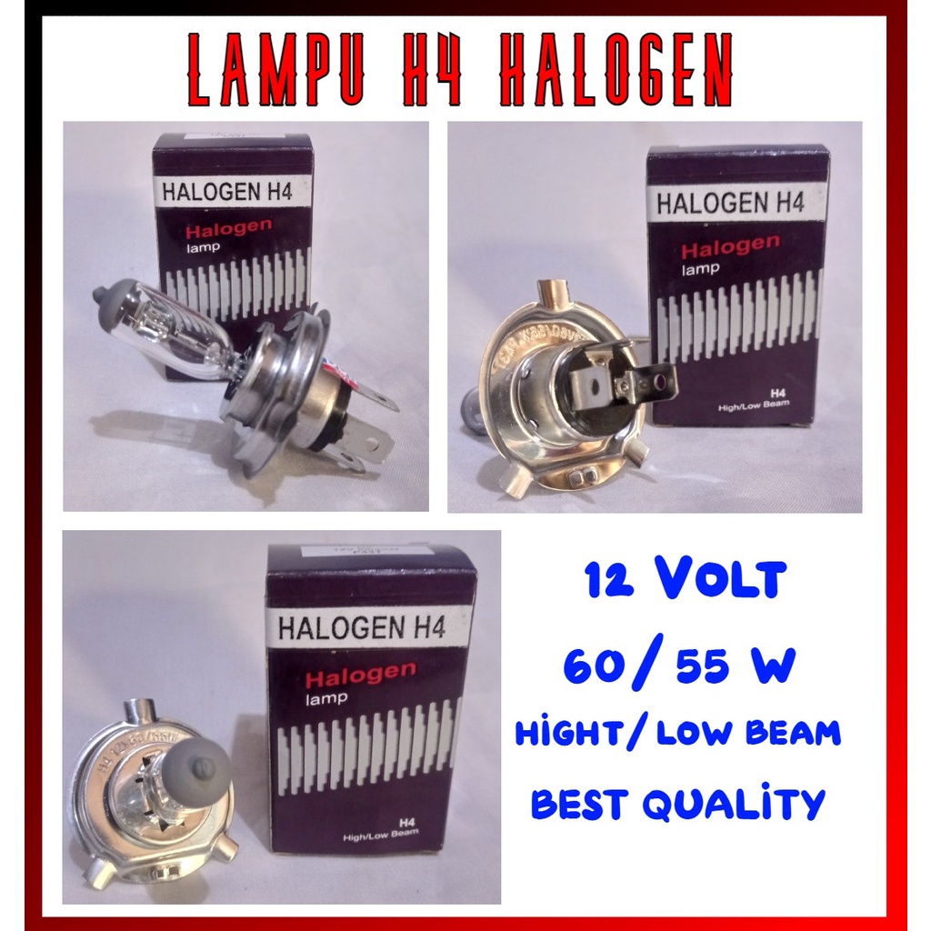 Lampu Mobil Motor H4 Halogen Standard