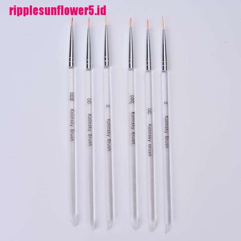 3pcs / set Pen Brush Untuk Menggambar / Melukis Kuku DIY