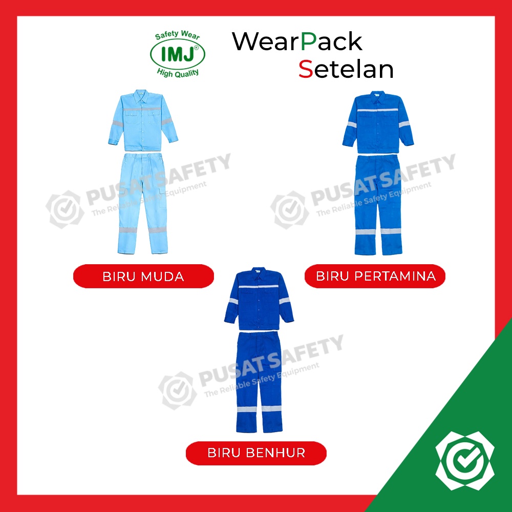 Wearpack Setelan Safety Baju Celana Proyek IMJ M-2XL