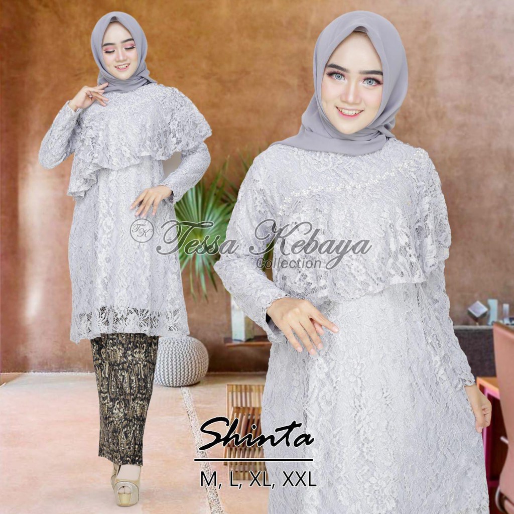 Kebaya Modern Hijab Remaja Style Lengan Panjang Brokat Ald 21