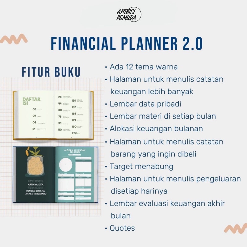 

Terlaris ✨ - Financial Planner - RA Planner + Free Gift | Buku agenda pengatur keuangan3.1.23