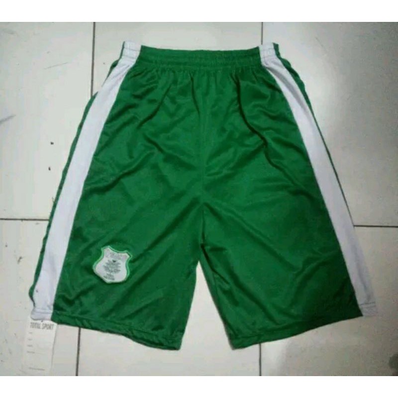 Celana Bola PSMS Medan Home 2017 Liga 1 Gojek Hijau Stripe Putih Retro Lokal