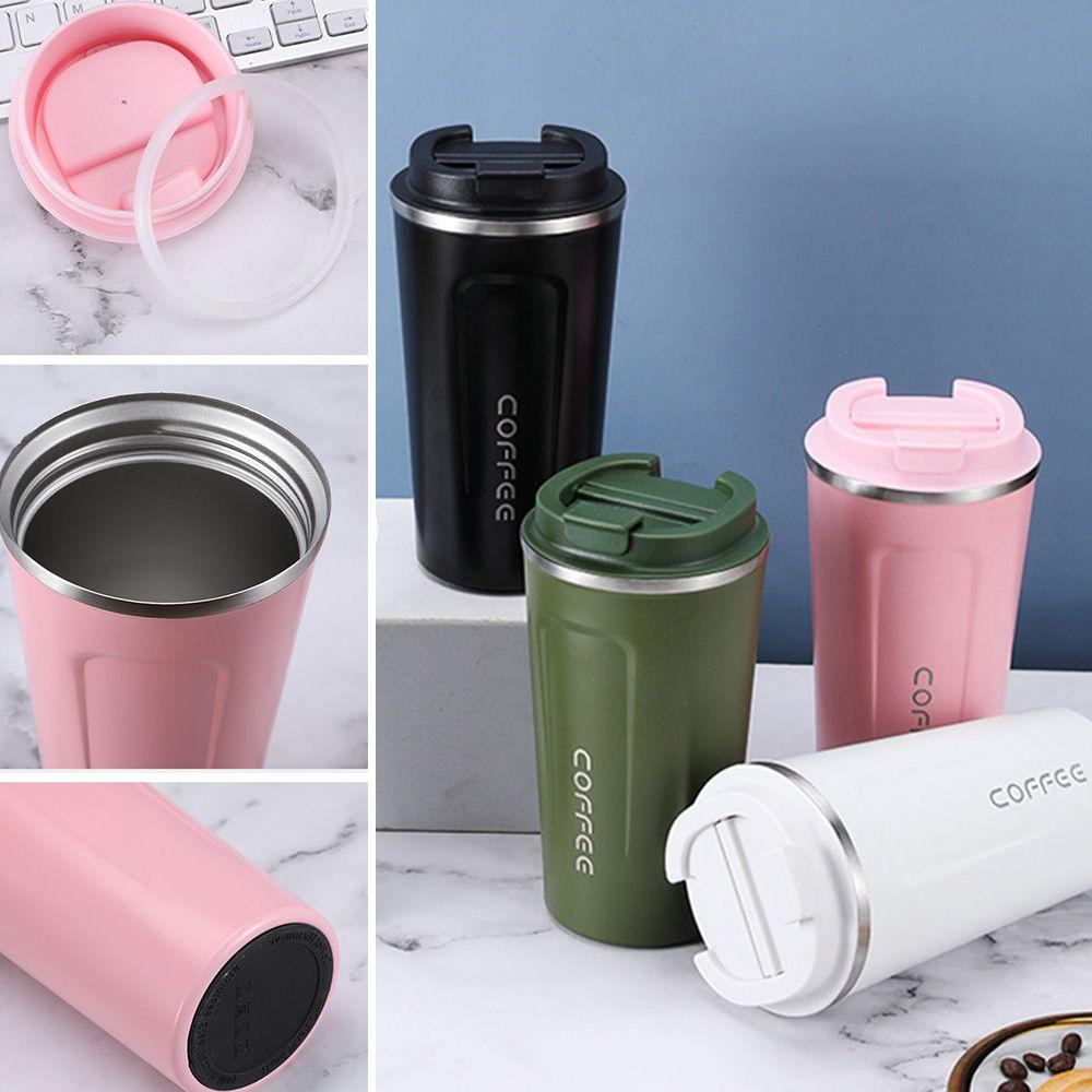 Solighter Cangkir Thermos Kopi Model Dua Lapisan, Berkualitas Tinggi, Untuk Traveling