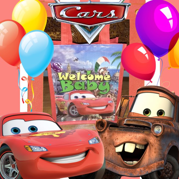 

Goodie Bag Custom Tas Souvenir Tangan Ulang Tahun Ultah Undangan Cars ukuran B
