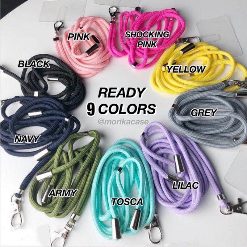 READY! Universal Strap Lanyard Sling 9 COLORS! / Tali Hp Panjang Lepas Pasang / Sling Case