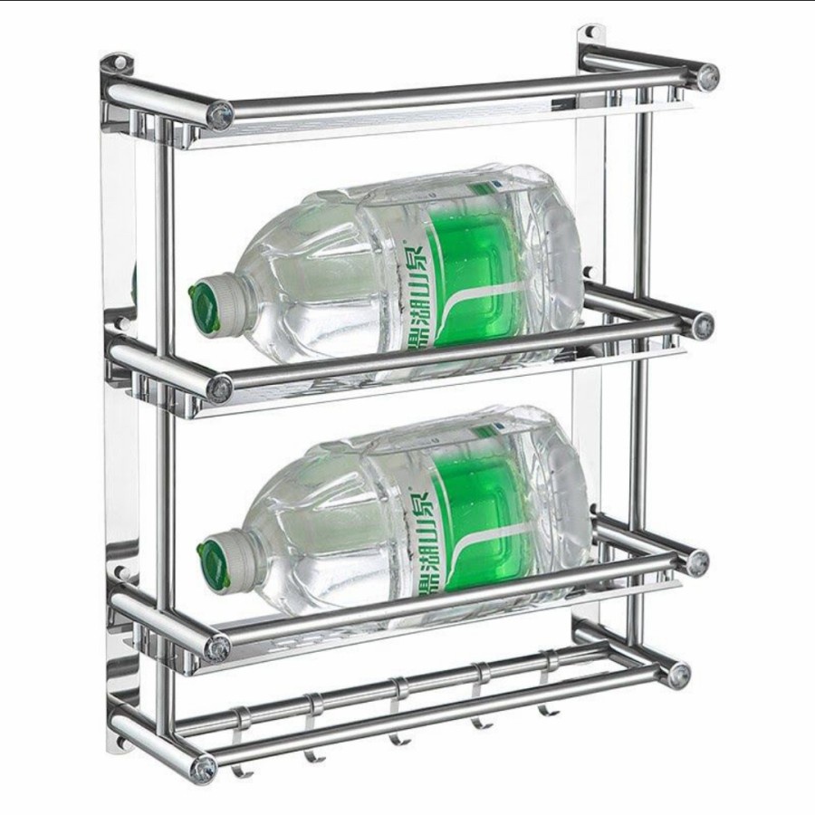 NEW Shenar (3KG) Rak gantung ss 3 tingkat | rak Kamar Mandi Dinding Rak Bumbu Dapur Stainless Steel Rak Tempel Gantung Rak Handuk Tempel stainless steel