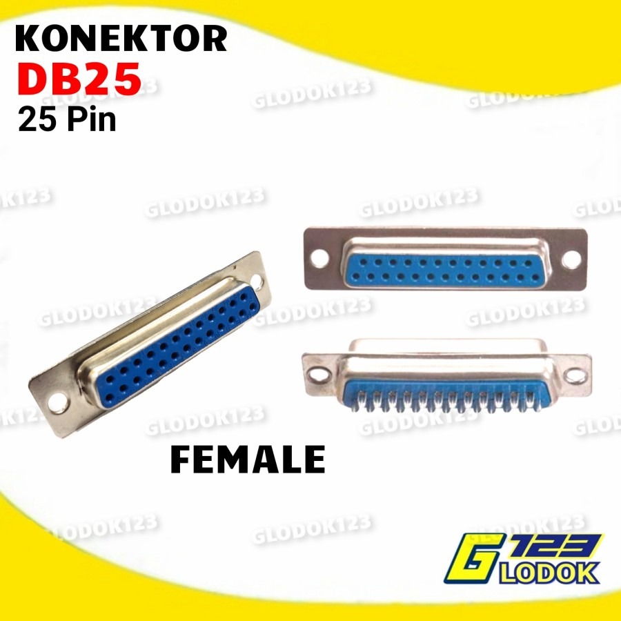 Konektor Connector DB25 Male Female Cowo Cewe Parallel 25 Pin