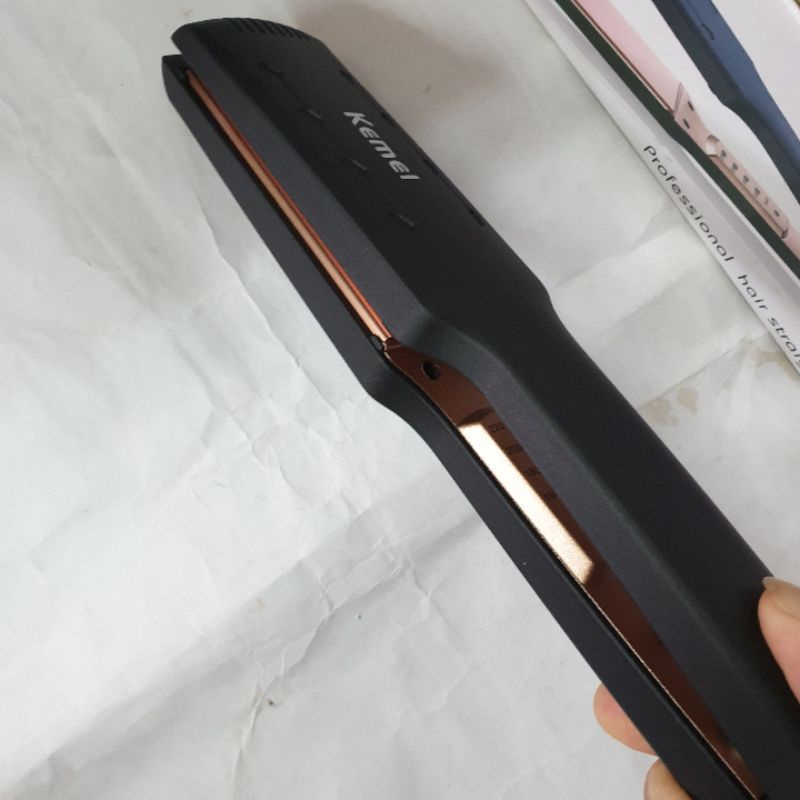 Alat Mesin Catok Rambut  KM470 Hair straightener Rebonding Lurus ada Suhu dan harga murah Kemei