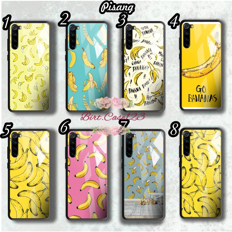 casing softcase silikon Gambar PISANG back case glass iphone 5g 6g 6g+7g 7g+ 8g 8g+ x xr xs max etc