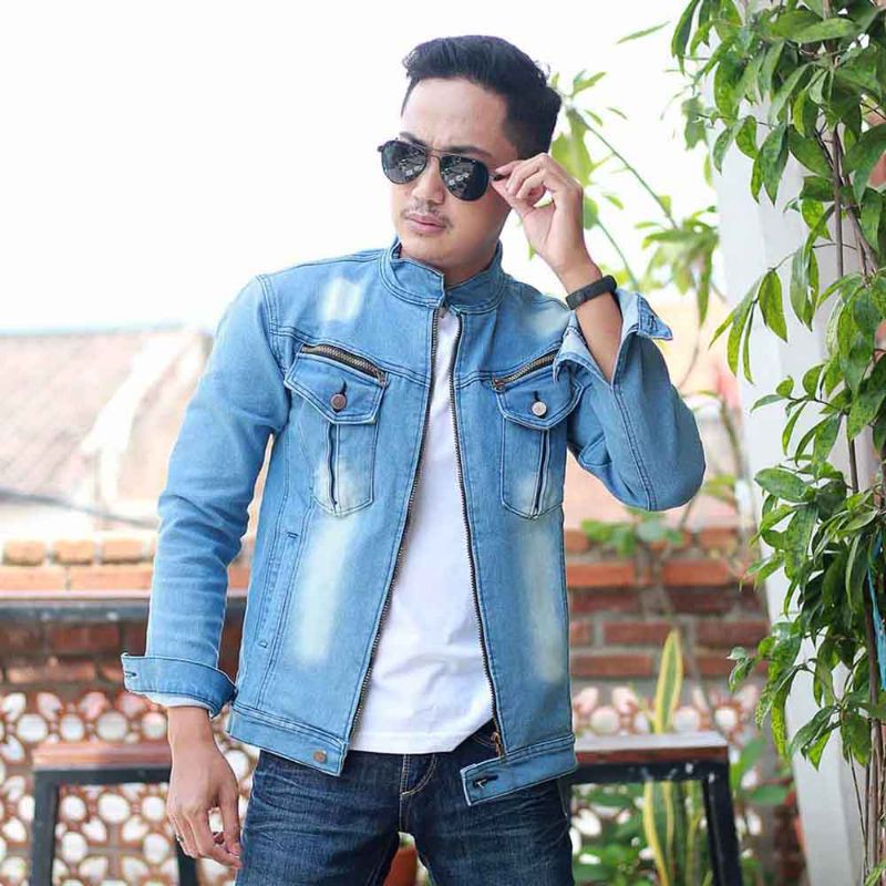 Jaket Jeans Pria / Jaket Denim Dilan Distro Elastis Premium Garansi Original