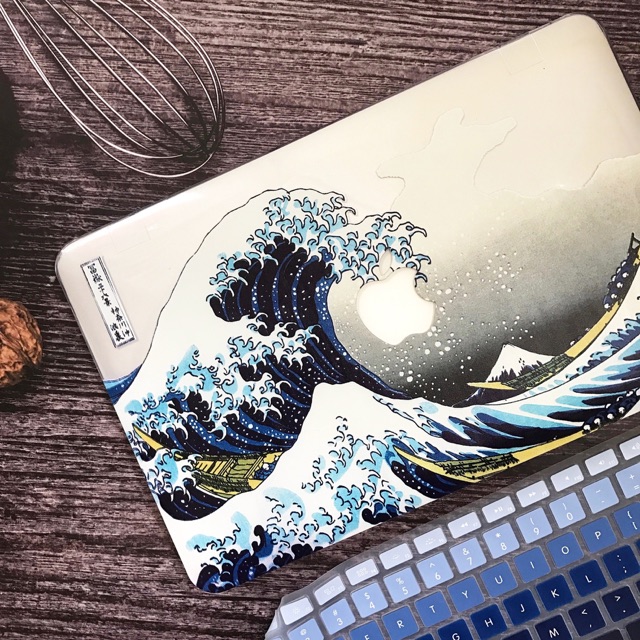 MACBOOK Case CUSTOM KANAGAWA  DESIGN NEW AIR PRO RETINA 11 12 13 14 15 16 INCH NON /  WITH CD ROOM / TOUCHBAR / TOUCH ID / M1 2020 2021 2022